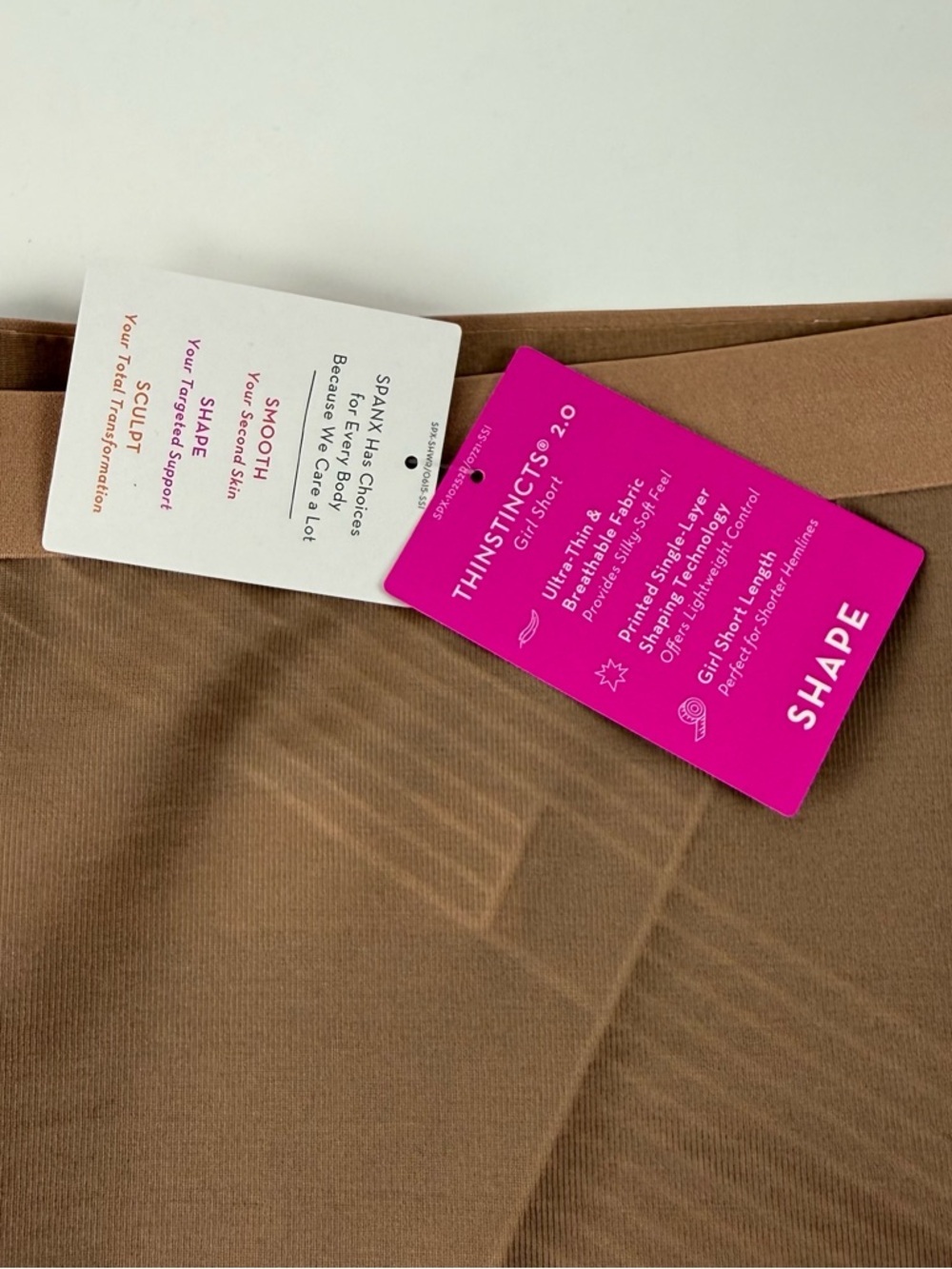 Spanx SPANXshape Invisible Girlshort Thinstincts 2.0 Cafe Au Lait 1X 10252R NWT - Picture 6 of 12